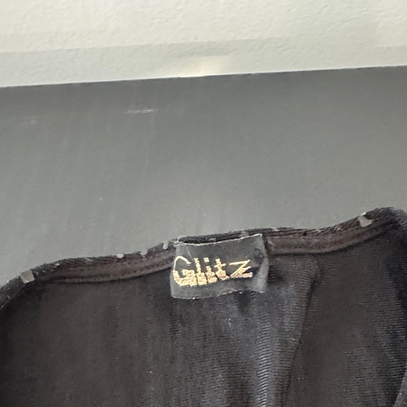 Glitz Elegant Black Dress with Black Accents size Medium - Picture 2 of 3